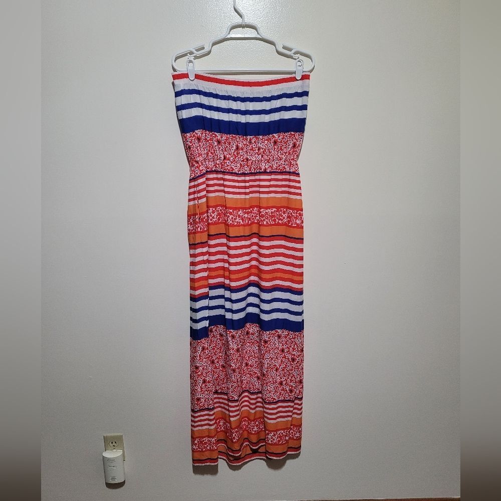 Tommy Bahama Red and White Sleeveless Maxi Dress - Picture 4 of 6